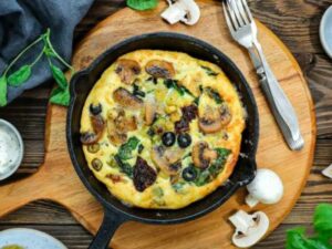 frittata with dried tomato