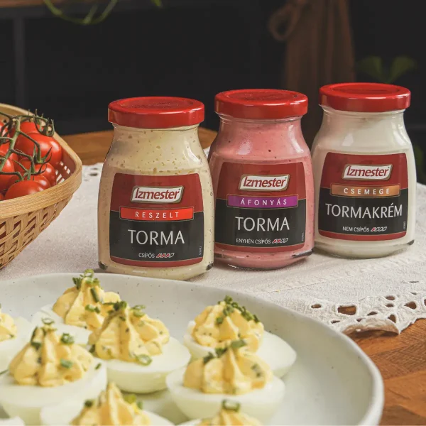 Tormakészítmények 3-féle torma húsvéti töltött tojással