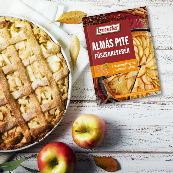 Almás pite almákkal faasztalon