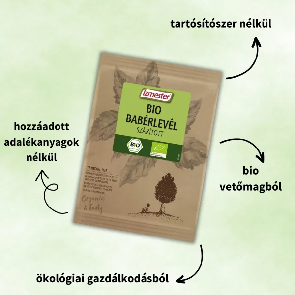 Bio babérlevél tasakos termék tulajdonságai