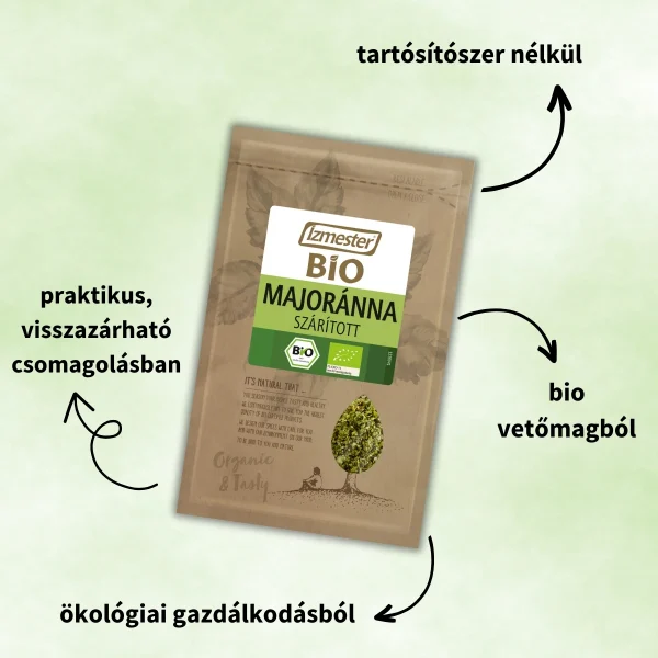 Bio majoranna tasakos termék tulajdonságai