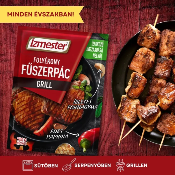 Grill folyékony fűszerpác minden évszakban saslik húshoz is