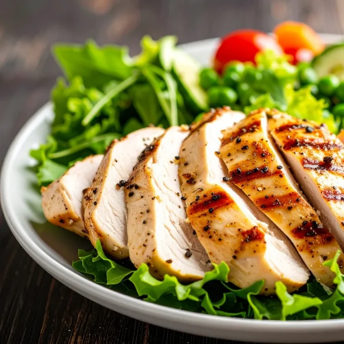 Grillezett hús salátaágyon