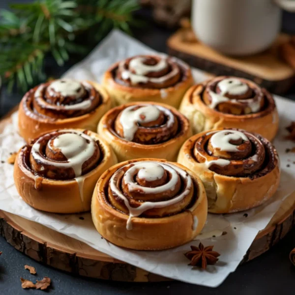 Fahéjas csiga fadeszkán