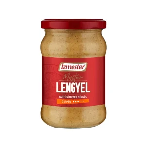 Rusztikus állagú lengyel mustár üvegben