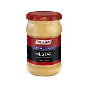 Rusztikus állagú mustár üvegben