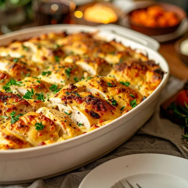 Tepsis hús fehér sütőtálban