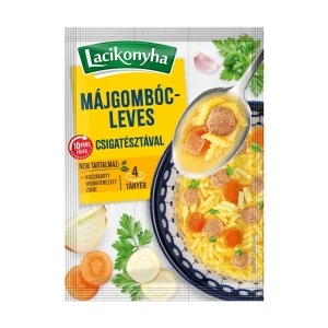 Májgombócleves csigatésztával házias stílusú levespor tasak