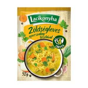 Zöldségleves eperszalag tésztával